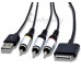 Composite AV Video to TV RCA Cable USB Charger For iPhone